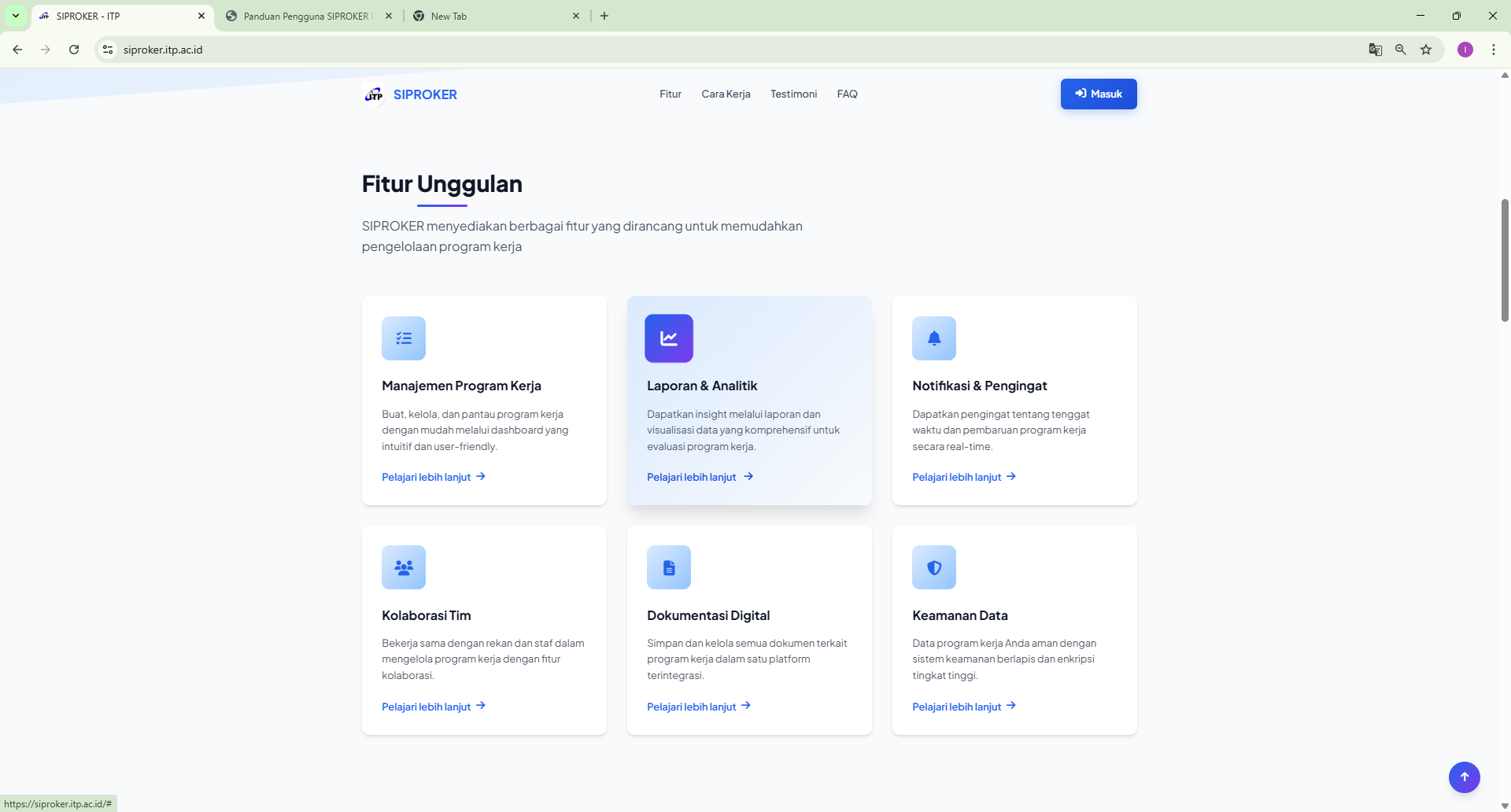 Fitur Unggulan Sistem